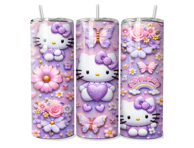 Hello Kitty 20 oz tumbler purple and pink