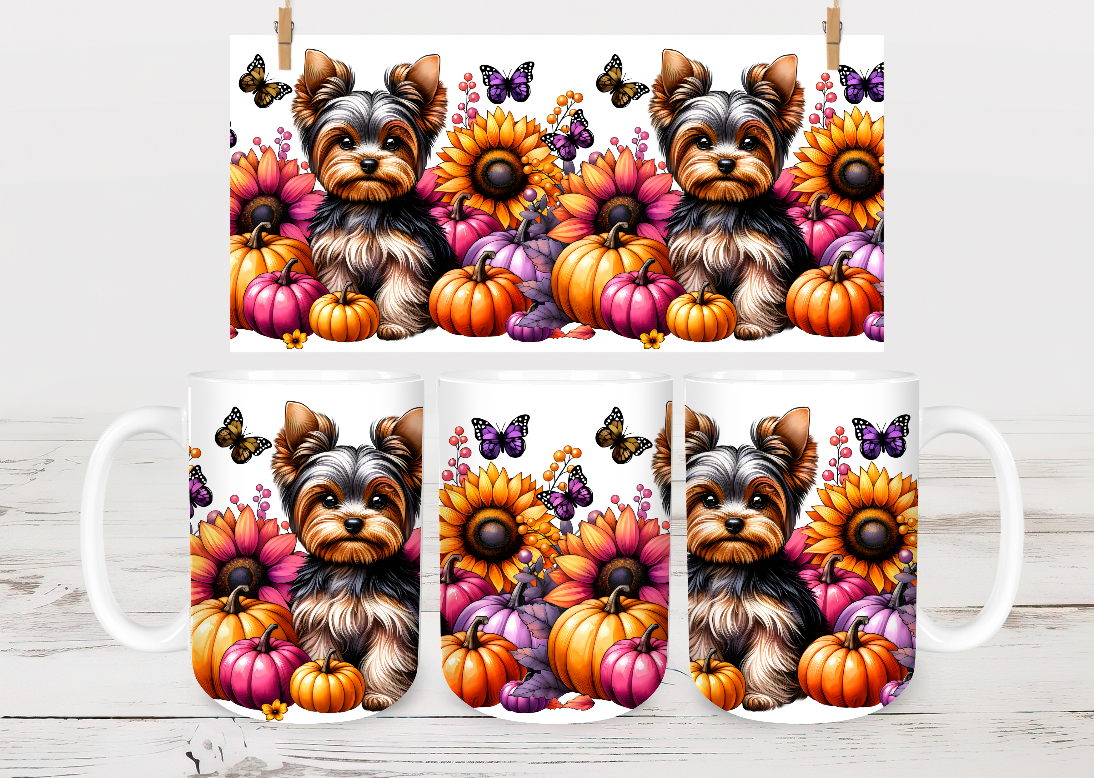 Yorkie Fall Coffee Mug