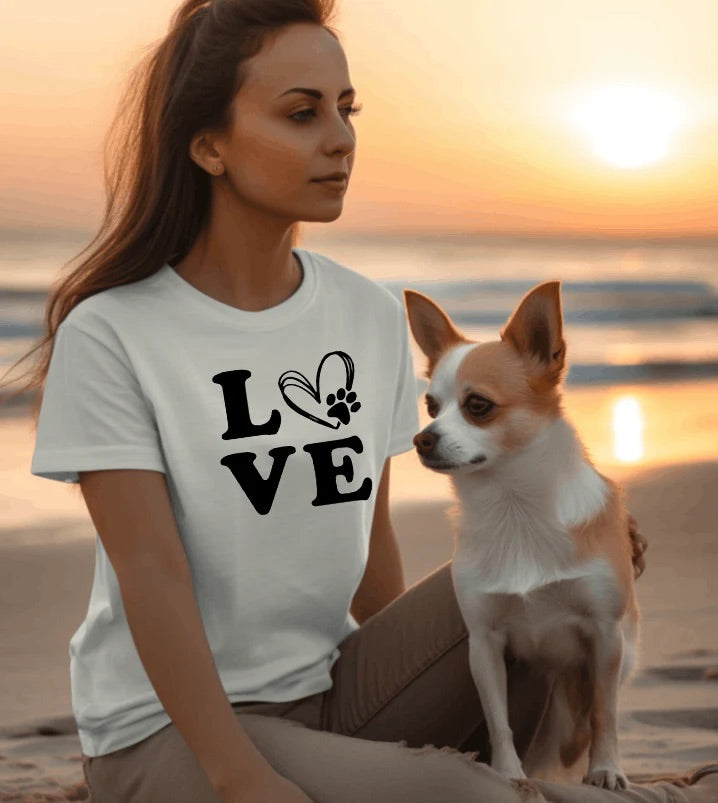 Heart with Paw, Where Love Leaves Its Mark T-Shirt